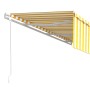 Toldo automático retráctil con persiana amarillo y blanco 6x3 m de , Toldos - Ref: Foro24-3069368, Precio: 541,00 €, Descuent...