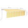 Toldo automático retráctil con persiana amarillo y blanco 6x3 m de , Toldos - Ref: Foro24-3069368, Precio: 541,00 €, Descuent...