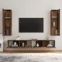 TV furniture set 4 pieces oak brown plywood by , TV Furniture - Ref: Foro24-3114213, Price: 185,70 €, Discount: %