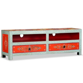 Hand-painted solid mango wood TV cabinet by vidaXL, TV Furniture - Ref: Foro24-244595, Price: 172,51 €, Discount: %