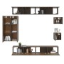 Set de muebles para TV 8 pzas madera contrachapada roble marrón de , Muebles TV - Ref: Foro24-3114501, Precio: 399,53 €, Desc...