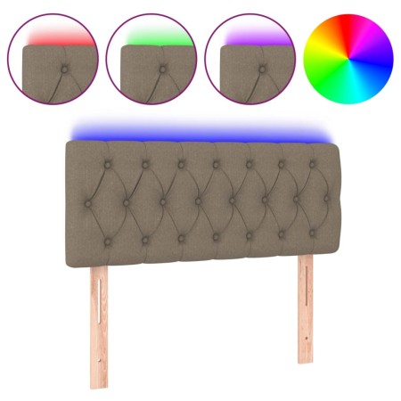 Cabecero con LED de tela gris taupe 100x7x78/88 cm de , Cabeceros y pies de cama - Ref: Foro24-3121942, Precio: 61,99 €, Desc...