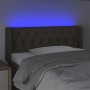 Cabecero con LED de tela gris taupe 103x16x78/88 cm de , Cabeceros y pies de cama - Ref: Foro24-3123566, Precio: 70,68 €, Des...