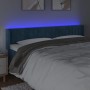 Cabecero con LED de terciopelo azul oscuro 163x16x78/88 cm de , Cabeceros y pies de cama - Ref: Foro24-3123532, Precio: 76,46...