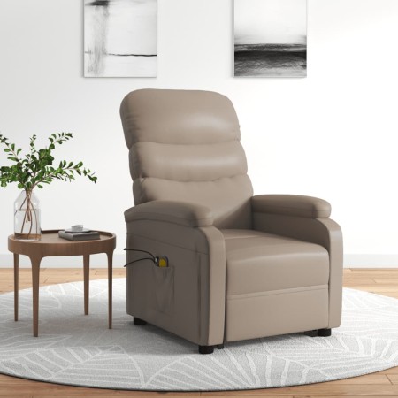 Cappuccino-colored synthetic leather lifting massage chair by , Electric massage chairs - Ref: Foro24-321289, Price: 356,71 €...