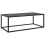 Mesa de centro negra con vidrio de mármol negro 100x50x35 cm de , Mesas de centro - Ref: Foro24-322882, Precio: 72,49 €, Desc...