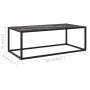 Mesa de centro negra con vidrio de mármol negro 100x50x35 cm de , Mesas de centro - Ref: Foro24-322882, Precio: 71,99 €, Desc...