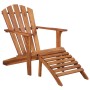 Adirondack garden chair with footrest in solid acacia wood by , Loungers - Ref: Foro24-44117, Price: 251,87 €, Discount: %