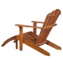 Adirondack garden chair with footrest in solid acacia wood by , Loungers - Ref: Foro24-44117, Price: 251,87 €, Discount: %