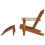 Adirondack garden chair with footrest in solid acacia wood by , Loungers - Ref: Foro24-44117, Price: 251,87 €, Discount: %