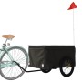 Black iron bicycle trailer 45 kg by , Bicycle trailers - Ref: Foro24-94094, Price: 98,86 €, Discount: %