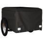 Black iron bicycle trailer 45 kg by , Bicycle trailers - Ref: Foro24-94094, Price: 98,86 €, Discount: %