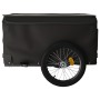 Black iron bicycle trailer 45 kg by , Bicycle trailers - Ref: Foro24-94094, Price: 98,86 €, Discount: %