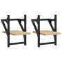 Wall shelves with bars 2 pcs Sonoma oak 20x25x30 cm by , Shelves and shelves - Ref: Foro24-836229, Price: 13,76 €, Discount: %