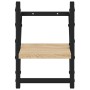 Wall shelves with bars 2 pcs Sonoma oak 20x25x30 cm by , Shelves and shelves - Ref: Foro24-836229, Price: 13,76 €, Discount: %