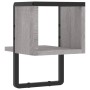 Estante de pared con barra gris Sonoma 20x25x30 cm de , Estantes y estanterías - Ref: Foro24-836276, Precio: 12,48 €, Descuen...