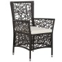 Garden chairs with cushions 2 units brown synthetic rattan by vidaXL, Garden chairs - Ref: Foro24-44085, Price: 218,45 €, Dis...