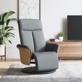 Recliner armchair with footrest in light gray fabric by , Armchairs - Ref: Foro24-356521, Price: 234,99 €, Discount: %