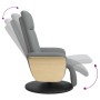 Sillón reclinable con reposapiés tela gris claro de , Sillones - Ref: Foro24-356521, Precio: 234,99 €, Descuento: %