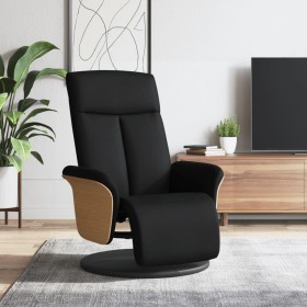 Sillón reclinable con reposapiés tela negra de , Sillones - Ref: Foro24-356523, Precio: 238,99 €, Descuento: %