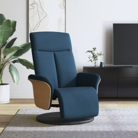 Sillón reclinable con reposapiés tela azul de , Sillones - Ref: Foro24-356528, Precio: 234,99 €, Descuento: %