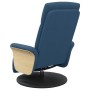 Blue fabric recliner with footrest by , Armchairs - Ref: Foro24-356528, Price: 234,99 €, Discount: %