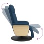 Blue fabric recliner with footrest by , Armchairs - Ref: Foro24-356528, Price: 234,99 €, Discount: %