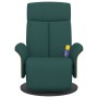 Recliner massage chair with footrest dark green fabric by , Armchairs - Ref: Foro24-356537, Price: 252,97 €, Discount: %