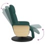 Recliner massage chair with footrest dark green fabric by , Armchairs - Ref: Foro24-356537, Price: 252,97 €, Discount: %