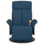 Recliner massage chair with footrest blue fabric by , Armchairs - Ref: Foro24-356540, Price: 252,99 €, Discount: %