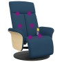 Relax-Massagesessel mit Fußstütze aus blauem Stoff von , Sessel - Ref: Foro24-356540, Preis: 252,97 €, Rabatt: %