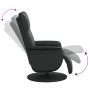 Recliner chair with footrest in black synthetic leather by , Armchairs - Ref: Foro24-356549, Price: 206,70 €, Discount: %