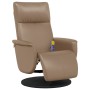 Recliner massage footrest synthetic leather cappuccino by , Armchairs - Ref: Foro24-356556, Price: 228,51 €, Discount: %