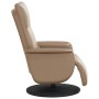 Sillón reclinable masaje reposapiés cuero sintético capuchino de , Sillones - Ref: Foro24-356556, Precio: 228,51 €, Descuento: %