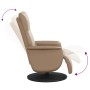 Recliner massage footrest synthetic leather cappuccino by , Armchairs - Ref: Foro24-356556, Price: 228,51 €, Discount: %