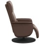 Sillón reclinable masaje con reposapiés cuero sintético marrón de , Sillones - Ref: Foro24-356554, Precio: 226,33 €, Descuent...