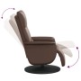 Sillón reclinable masaje con reposapiés cuero sintético marrón de , Sillones - Ref: Foro24-356554, Precio: 226,33 €, Descuent...