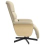 Recliner massage chair with footrest cream fabric by , Armchairs - Ref: Foro24-356619, Price: 249,24 €, Discount: %