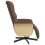 Sillón reclinable con reposapiés tela marrón de , Sillones - Ref: Foro24-356604, Precio: 232,99 €, Descuento: %