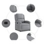 Sillón reclinable de tela gris claro de , Sillones - Ref: Foro24-371751, Precio: 218,99 €, Descuento: %