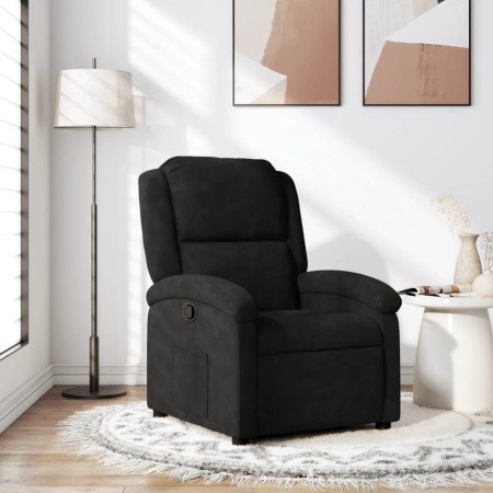 Black Velvet Recliner by , Armchairs - Ref: Foro24-371803, Price: 228,04 €, Discount: %