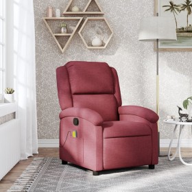 Red wine fabric reclining massage chair by , Armchairs - Ref: Foro24-371766, Price: 238,19 €, Discount: %