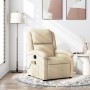 Cream Fabric Reclining Massage Chair by , Armchairs - Ref: Foro24-371772, Price: 242,46 €, Discount: %