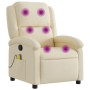 Cream Fabric Reclining Massage Chair by , Armchairs - Ref: Foro24-371772, Price: 242,46 €, Discount: %