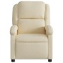 Cream Fabric Reclining Massage Chair by , Armchairs - Ref: Foro24-371772, Price: 242,46 €, Discount: %