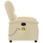 Cream Fabric Reclining Massage Chair by , Armchairs - Ref: Foro24-371772, Price: 242,46 €, Discount: %