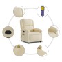 Cream Fabric Reclining Massage Chair by , Armchairs - Ref: Foro24-371772, Price: 242,46 €, Discount: %