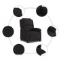 Sillón reclinable de tela negro de , Sillones - Ref: Foro24-371753, Precio: 234,76 €, Descuento: %