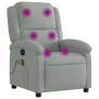 Light gray velvet massage recliner by , Armchairs - Ref: Foro24-371808, Price: 237,28 €, Discount: %