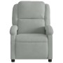 Light gray velvet massage recliner by , Armchairs - Ref: Foro24-371808, Price: 237,28 €, Discount: %